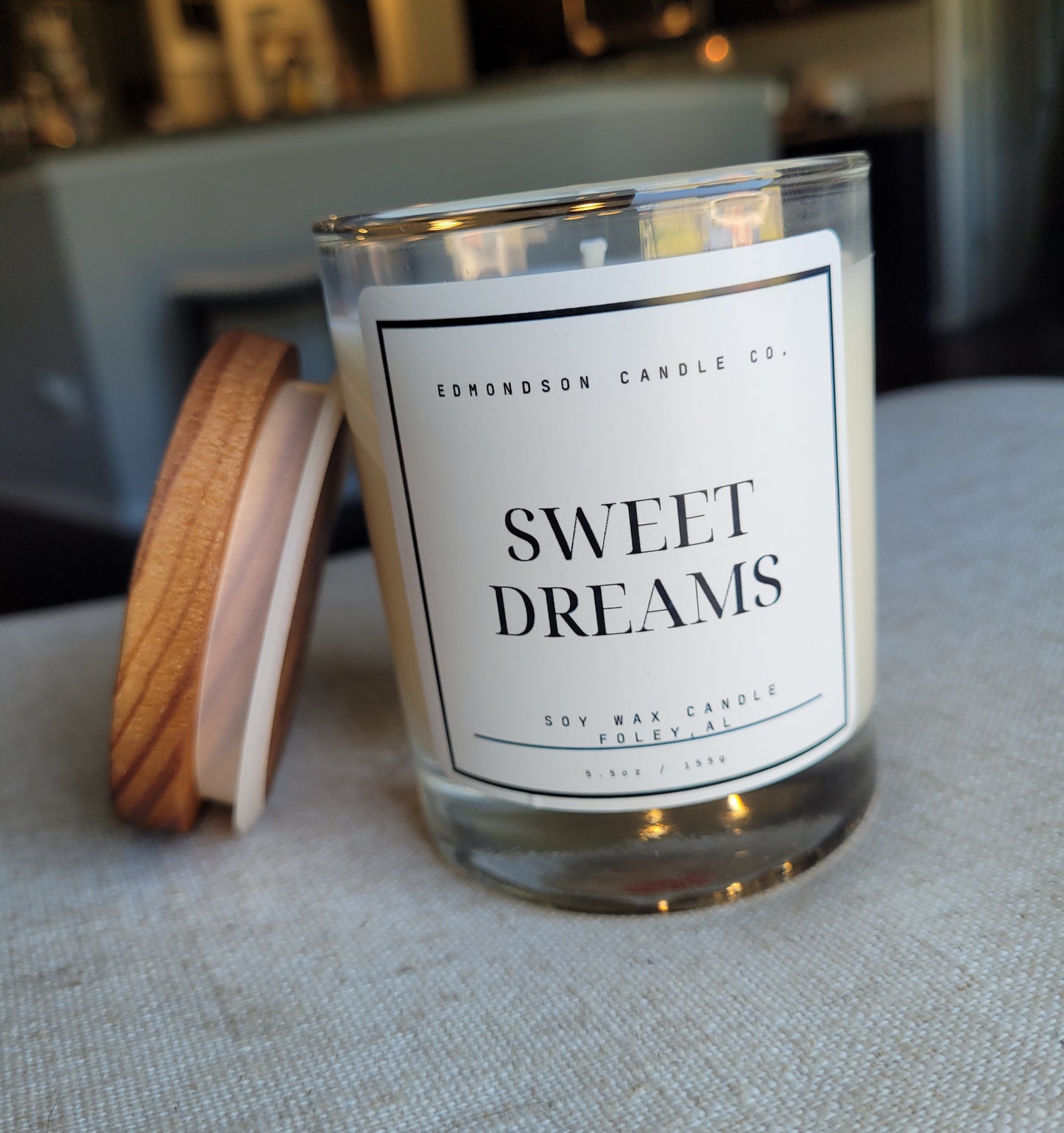 Sweet Dreams scented soy candle